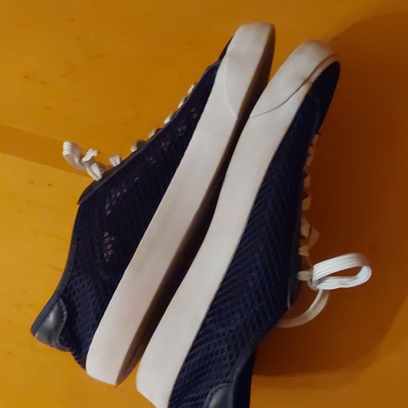 POLO RALPH LAUREN NELSON MESH SNEAKERS SIZE 8.5 NAVY BLUE N WHITE - Picture 3 of 7